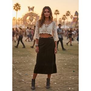 Banana Republic Genuine Leather Skirt